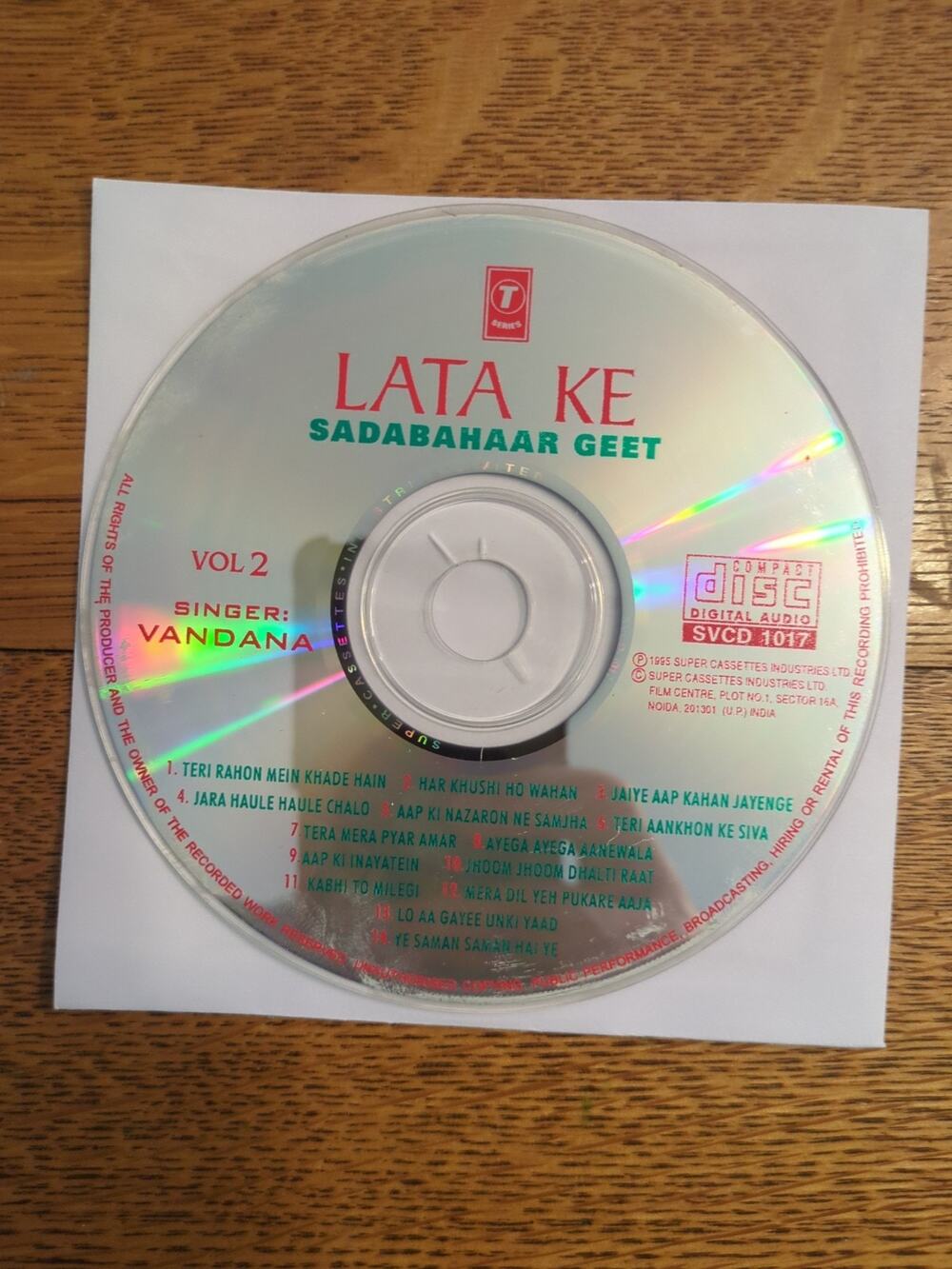 RARE Lata Ke Sada Bahar Geet Sung By Vandana Audio CD Disc Only
